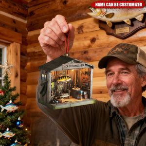 A Cabin Full Of Calm And Fish Tales - Personalized Acrylic Ornament, Christmas Gifts For Fisherman