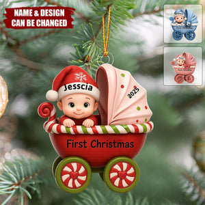 Baby's First Christmas - Personalized 1-Layer Acrylic Ornament