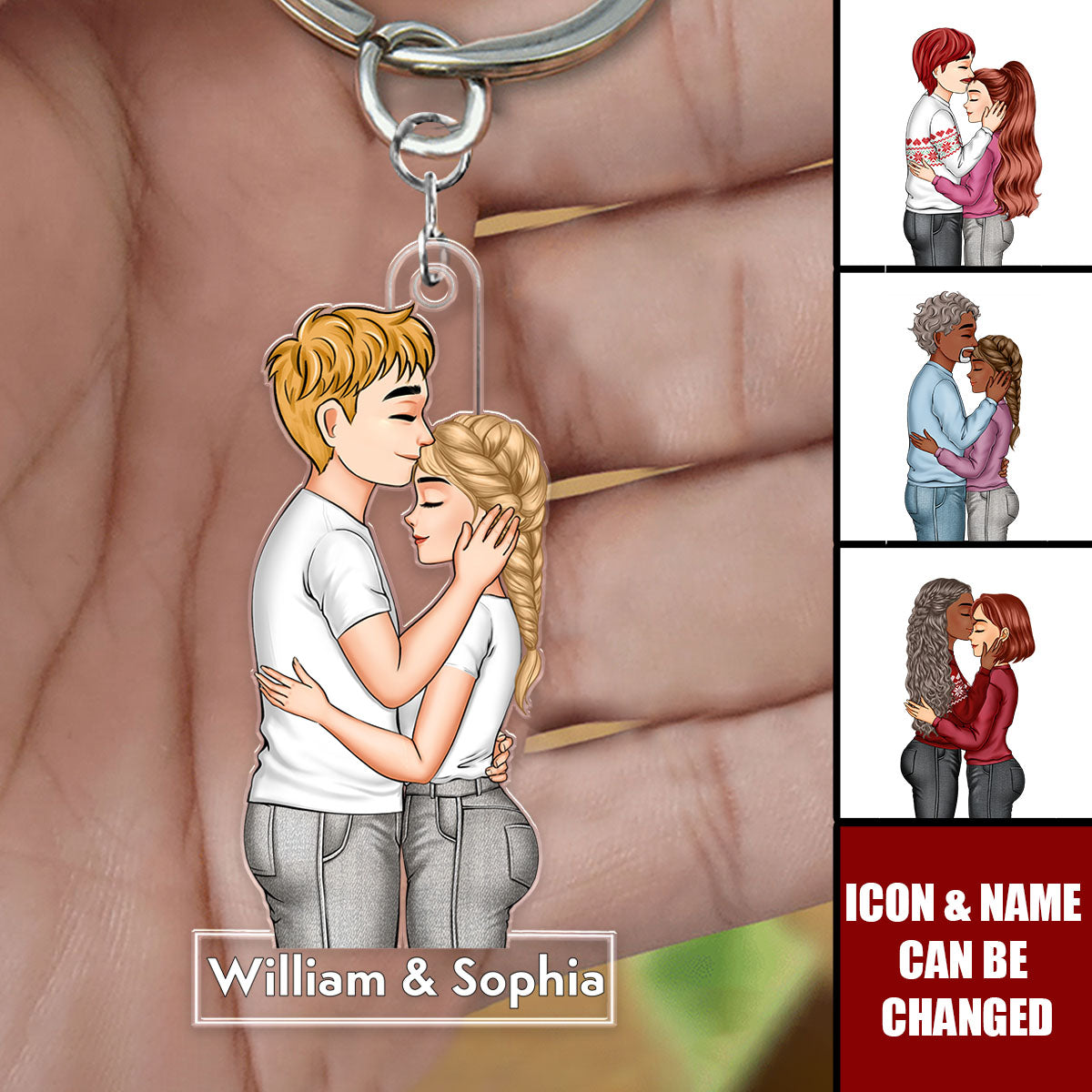 The Best Thing That Happened To Me - Personalized Couples Keychain - Valentine's Day Gift
