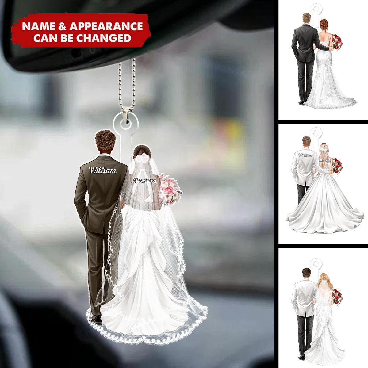 Our First Christmas As Mr Mrs Personalized Acrylic Car Ornament
