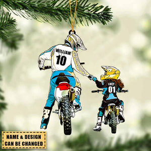 Personalized Motocross Ornament with custom Name, Number & Appearance