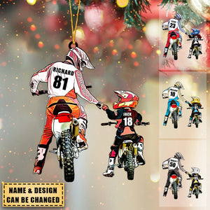 Personalized Motocross Ornament with custom Name, Number & Appearance