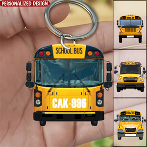 School Bus Acrylic Keychain, Gift For Bus Driver