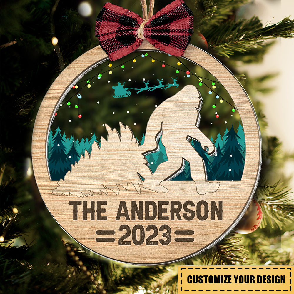 Bigfoot Custom Name Ornament - Personalized Ornament