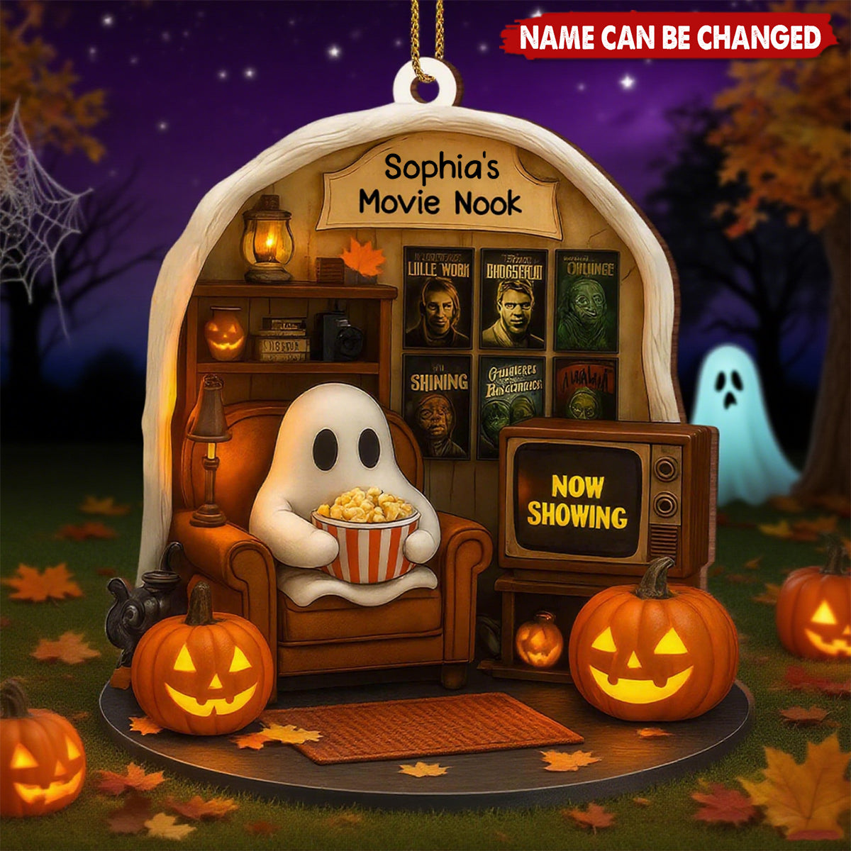 Create A Cozy Spooky Corner With A Halloween Movie Nook,Custom Wood Ornament