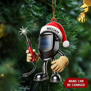 Custom Name Welder Ornament, Welder Christmas Gift
