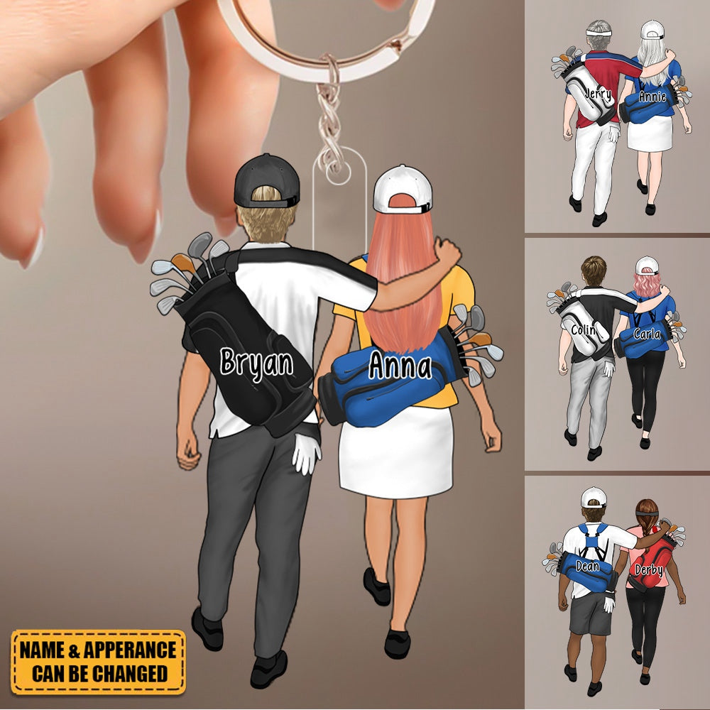 Golf Couple For Life - Personalized Acrylic Keychain, Gifts For Golf Lovers