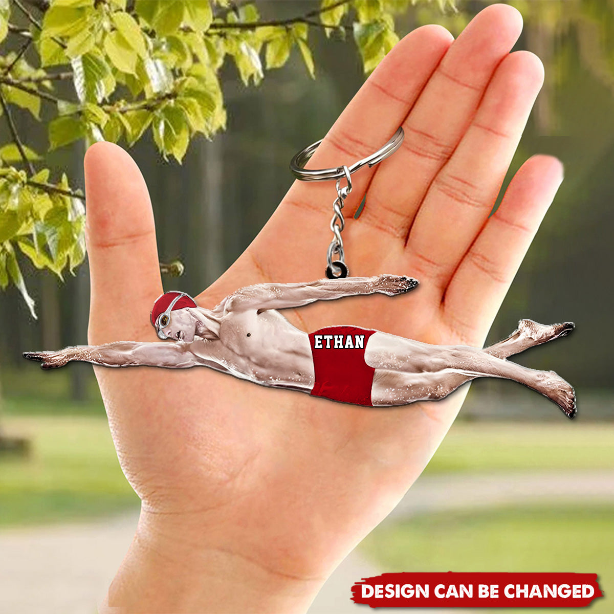 Personalized Male/Female Swimmer Keychain For Swimming Lovers