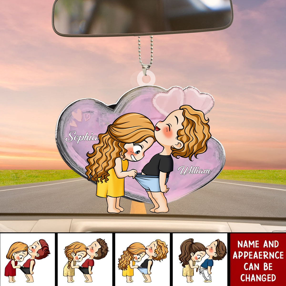 Cute Couple - Gift For Husband Wife, Anniversary - Personalized Acrylic Ornament