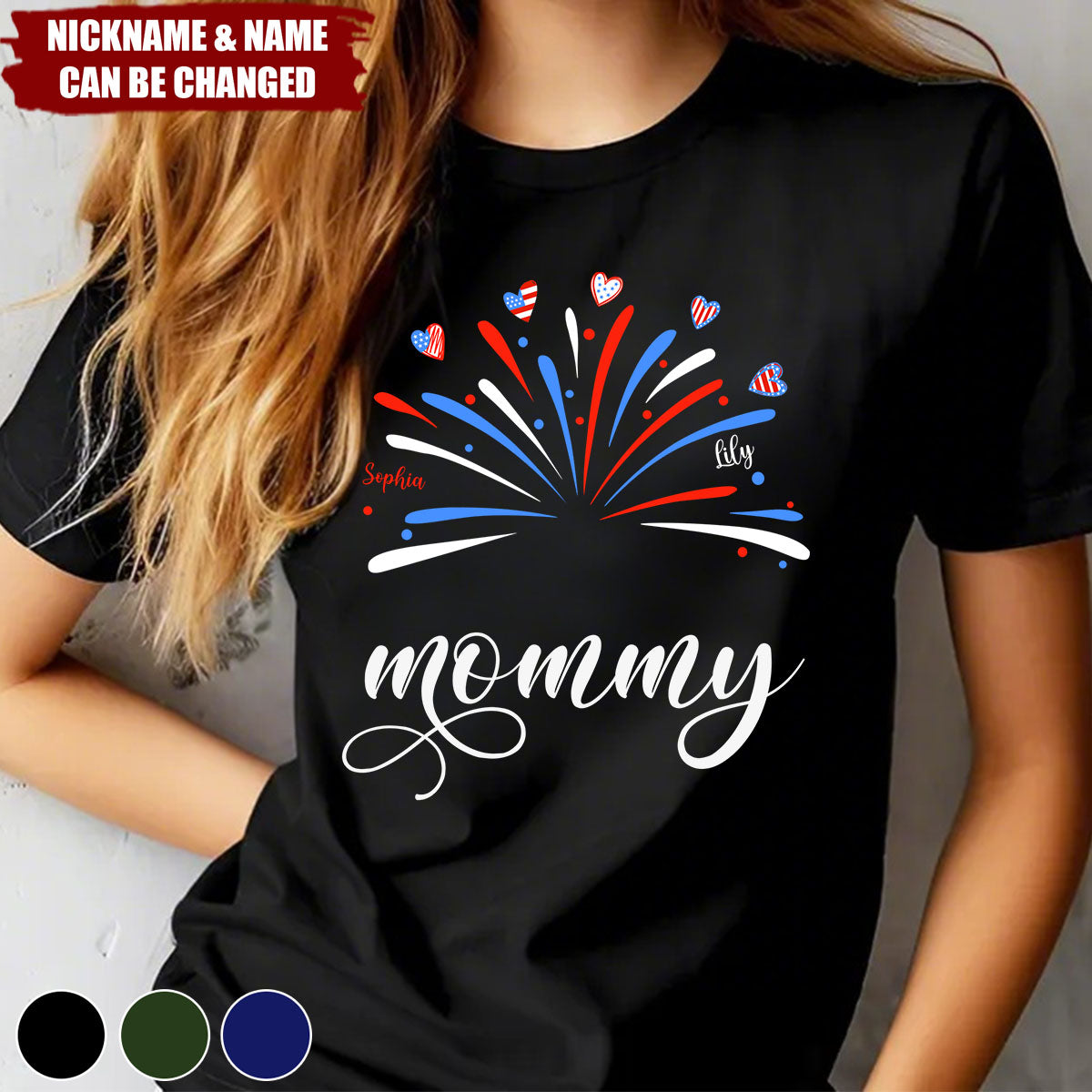Proud Grandma And Kids Firework 4Th Of July - Personalized Shirt