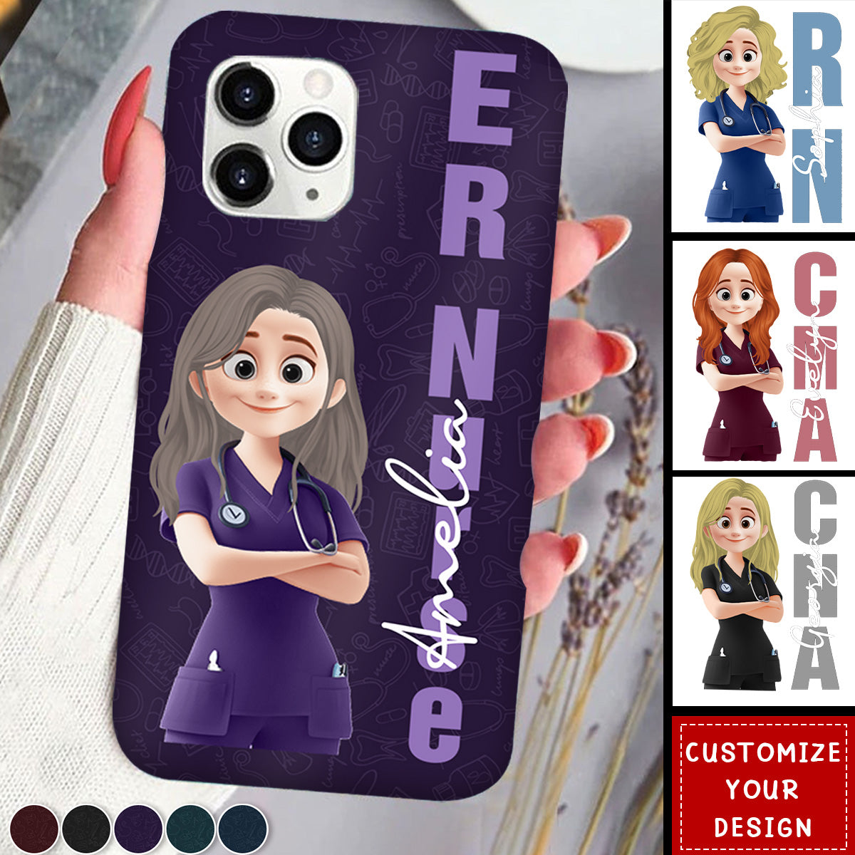 Nurse Life Job Title - Personalized Clear Phone Case