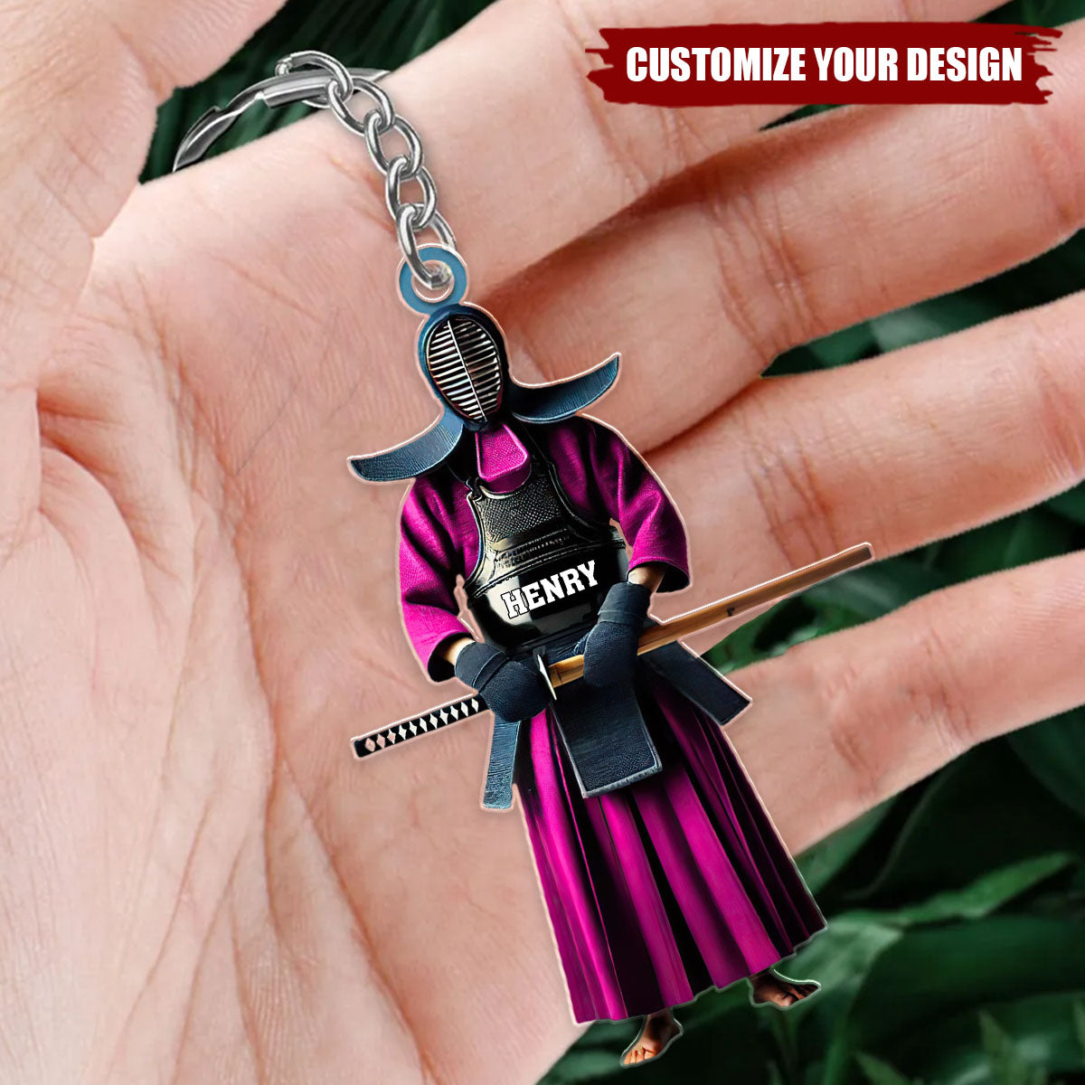 Kendo Warrior - Personalized Acrylic Keychain, Gift For Kendo Enthusiasts And Samurai Fans