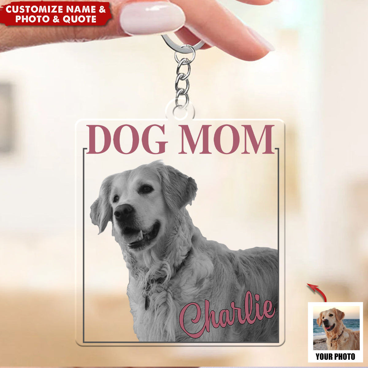 Custom Photo Let's Journey Together - Dog & Cat Personalized Keychain - Gift For Pet Owners, Pet Lovers