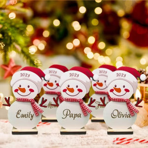 Personalized Snowman Decor Custom Name 2023 Christmas Gift