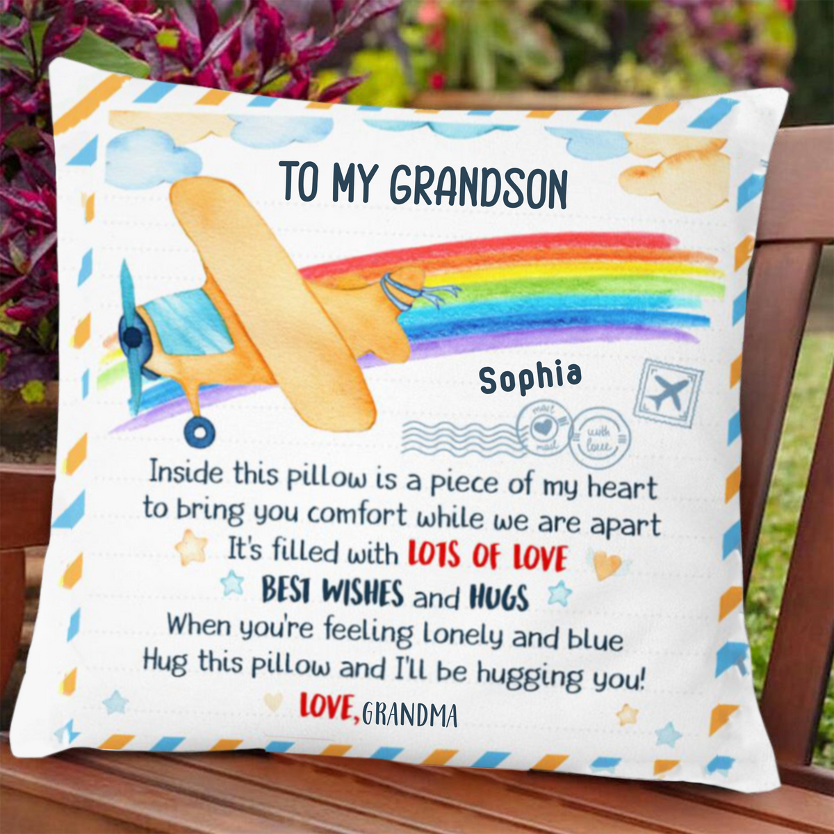 Gift For Grandson Airplane Or Car Inside This Pillow