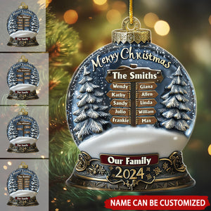 Merry Christmas 2024 - Personalized Family Ornament
