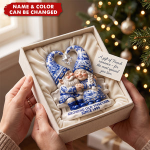 Couple Toile de Jouy Acrylic Ornament - Personalized Christmas Gifts