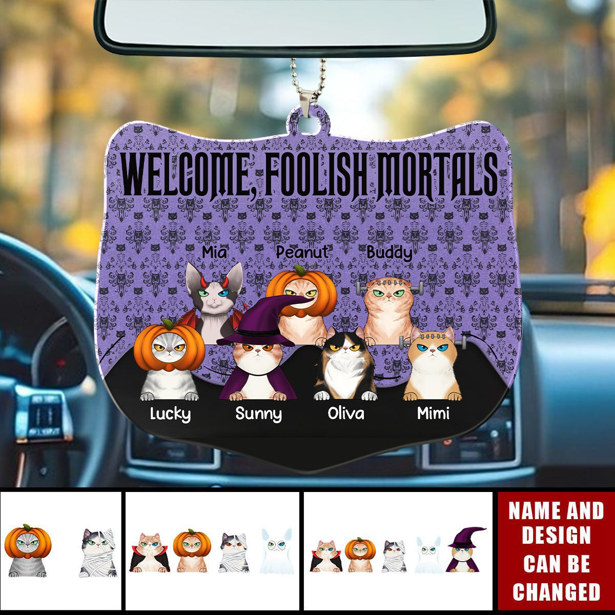 Welcome Foolish Mortals Cat - Personalized Ornament - Gift For Cat Owners, Pet Lovers