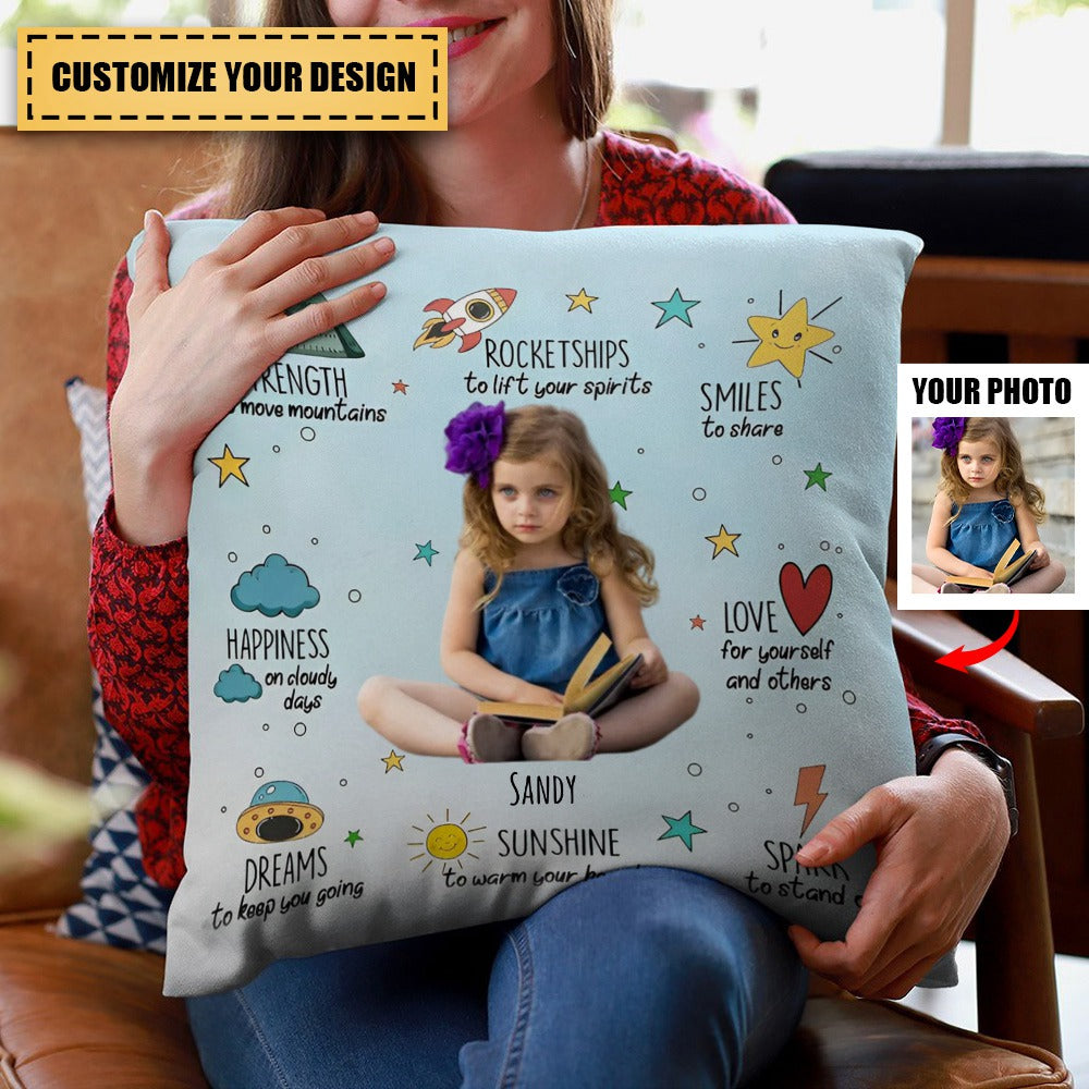 Prayer For Kids - Personalized Photo Pillow