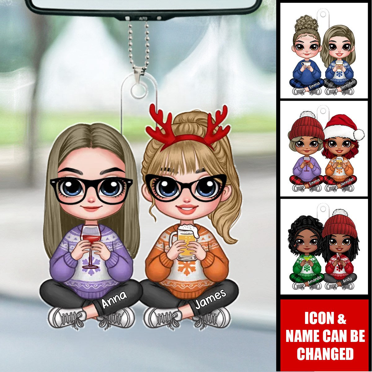 Personalized Christmas Acrylic Ornament - Gift For Granddaughter Daughter From Grandma Mom
