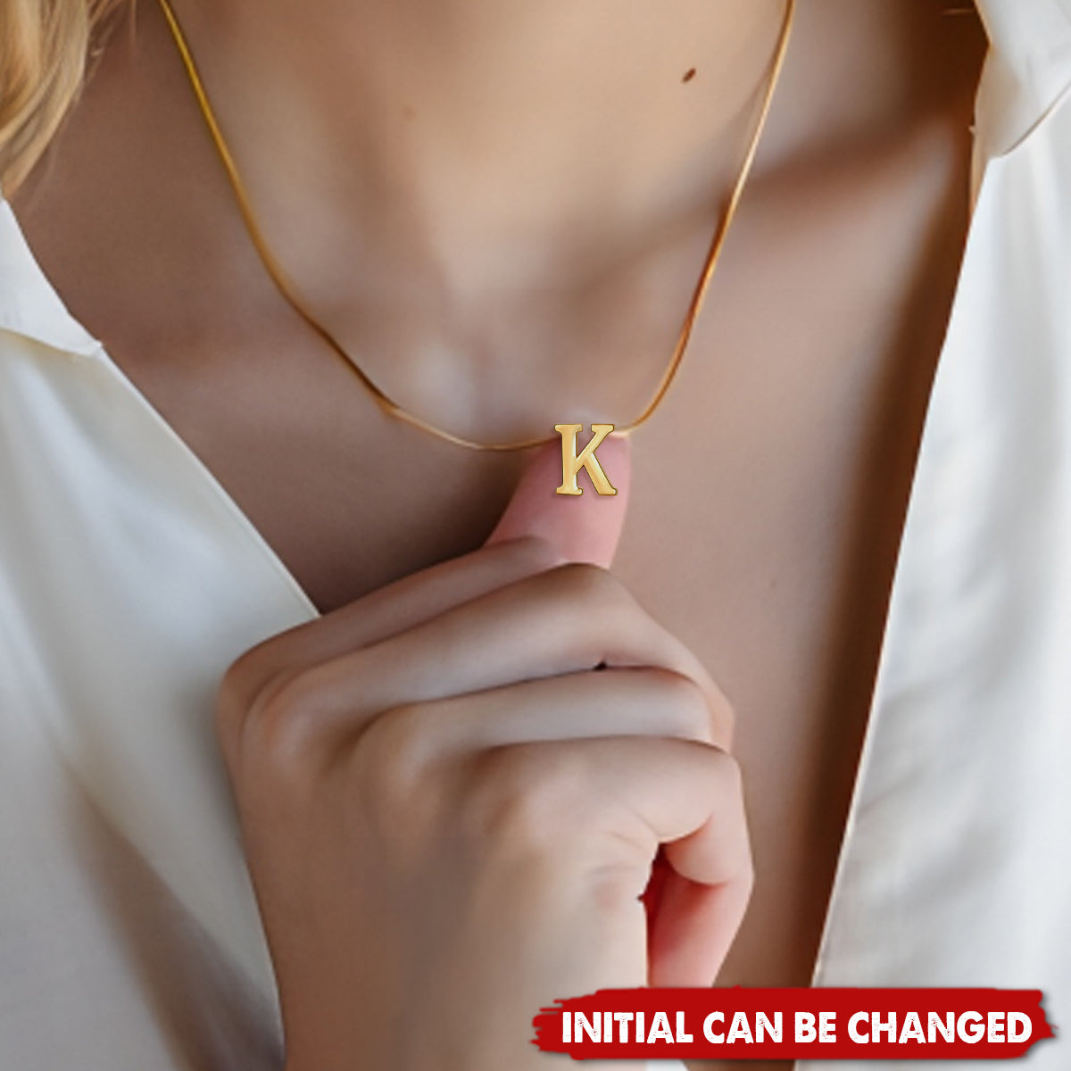 Trendy Dainty Letter Pendant Personalized Initial Necklace