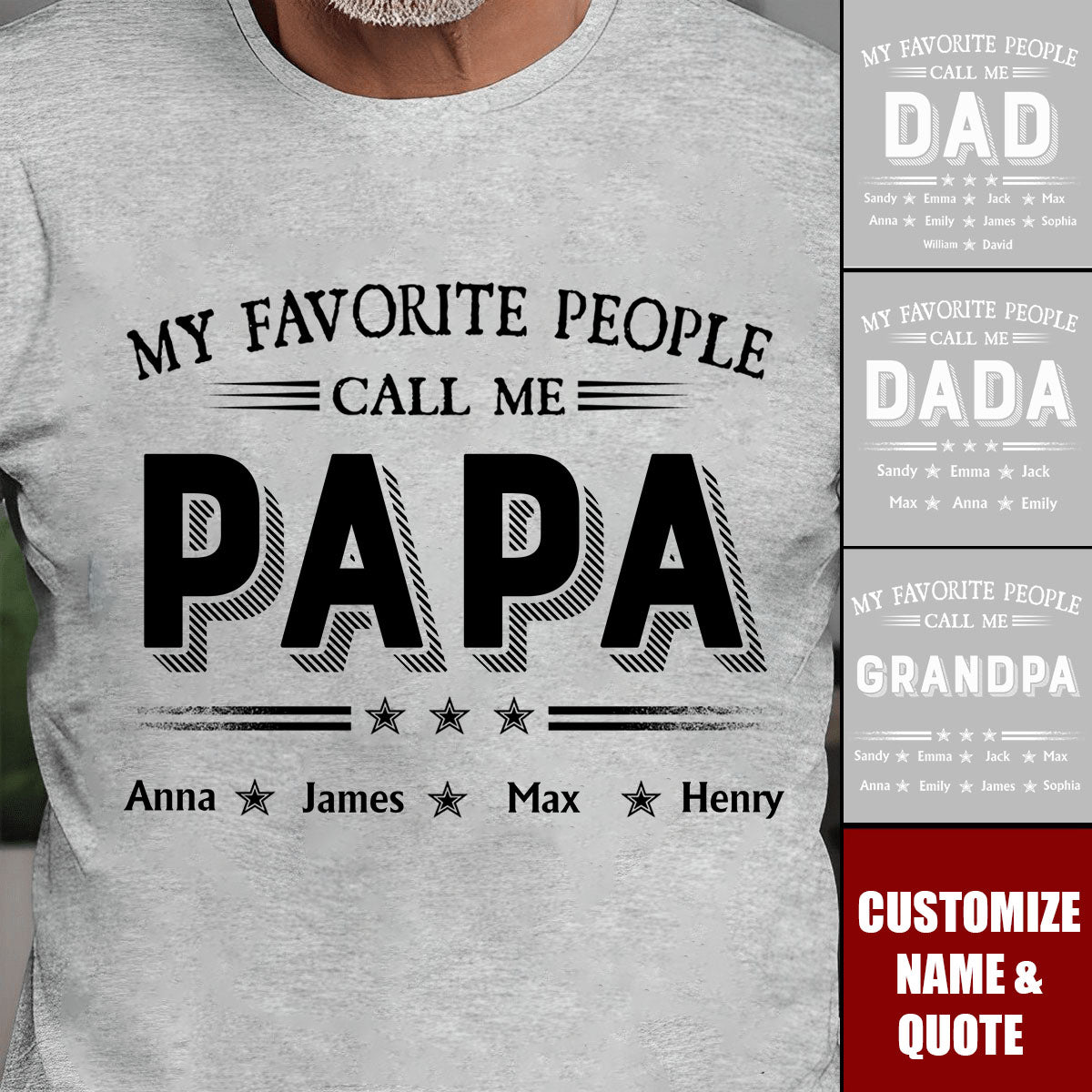 Custom My Favorite People Call Me Papa Father's Day