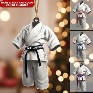 Custom Karate Taekwondo Uniform Acrylic Ornament Gift, Martial Arts Gift, Karate Sports