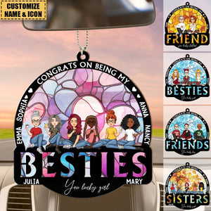 Congrats On Being My Bestie - Personalized Acrylic Ornament - Gift For Best Friends, BFF, Sisters