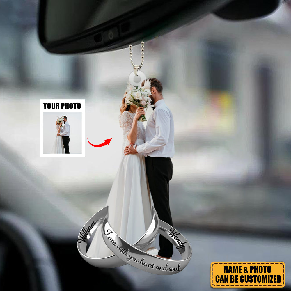 I Am With You Heart And Soul - Personalized Acrylic Ornament - Valentine's Day, Anniversary Gift For Couple