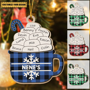 Our Family Hot Cocoa Custom Name- Personalized Ornament