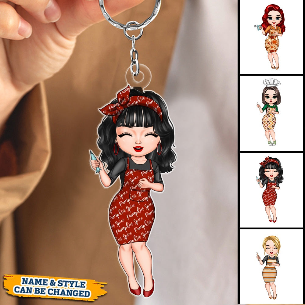 I Love Baking - Personalized Custom Keychain - Christmas Gift For Baker, Baking Lover