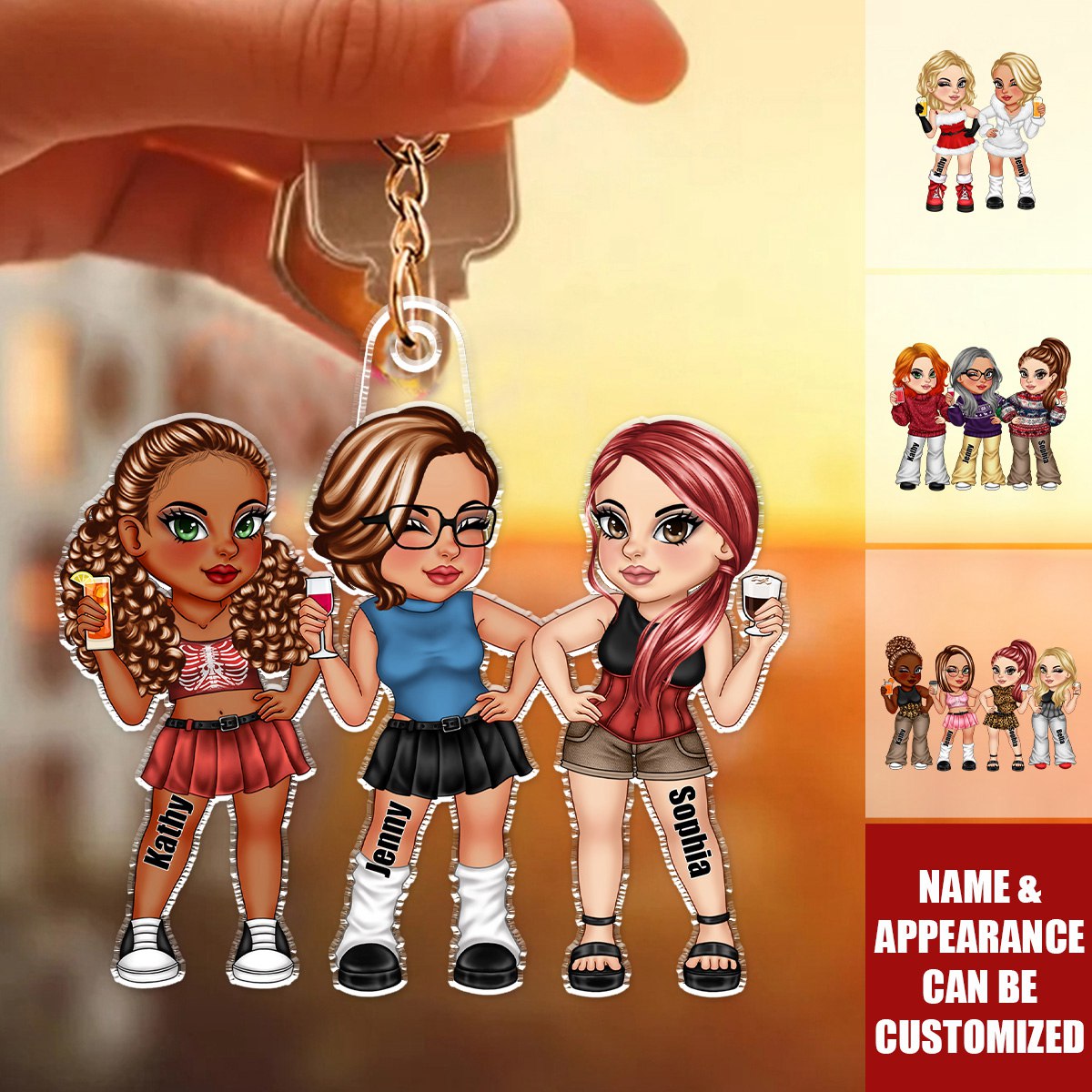 Best Friends Forever Season Y2K Style - Personalized Acrylic Keychain