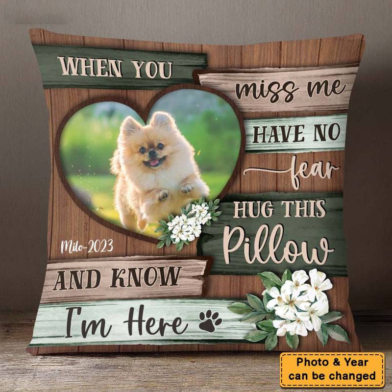 Dog Photo Pet Memorial Gifts Loss Of Dog Pillow