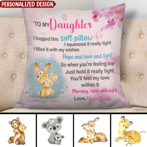 Gift For Daughter Hug This Soft Pillow - Personalized Pillow