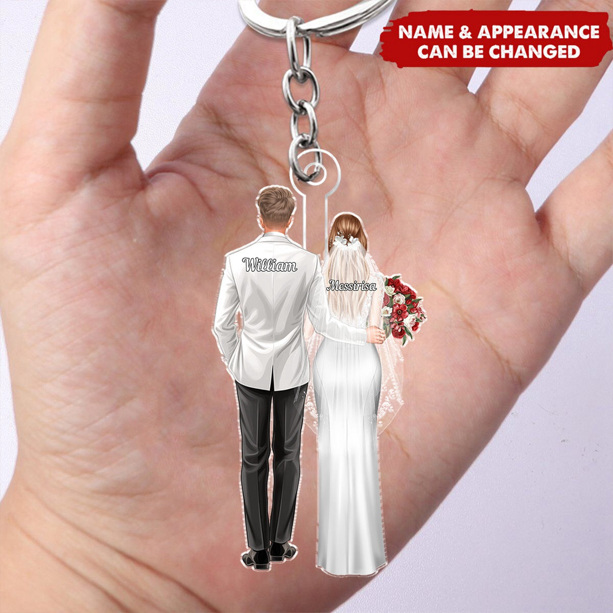 Our First Christmas As Mr Mrs - Personalized Acrylic Keychain
