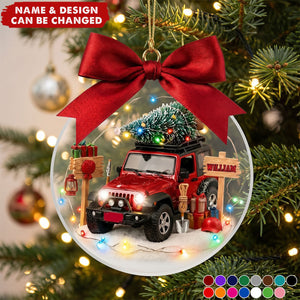 Personalized Off Road Christmas Ornament, Adventure Car Christmas Gift