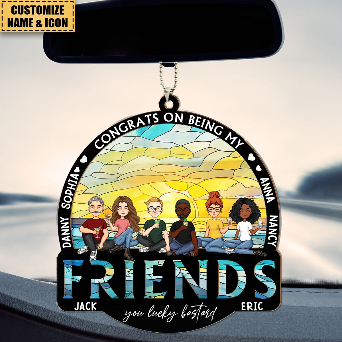 Congrats On Being My Bestie - Personalized Acrylic Ornament - Gift For Best Friends, BFF, Sisters