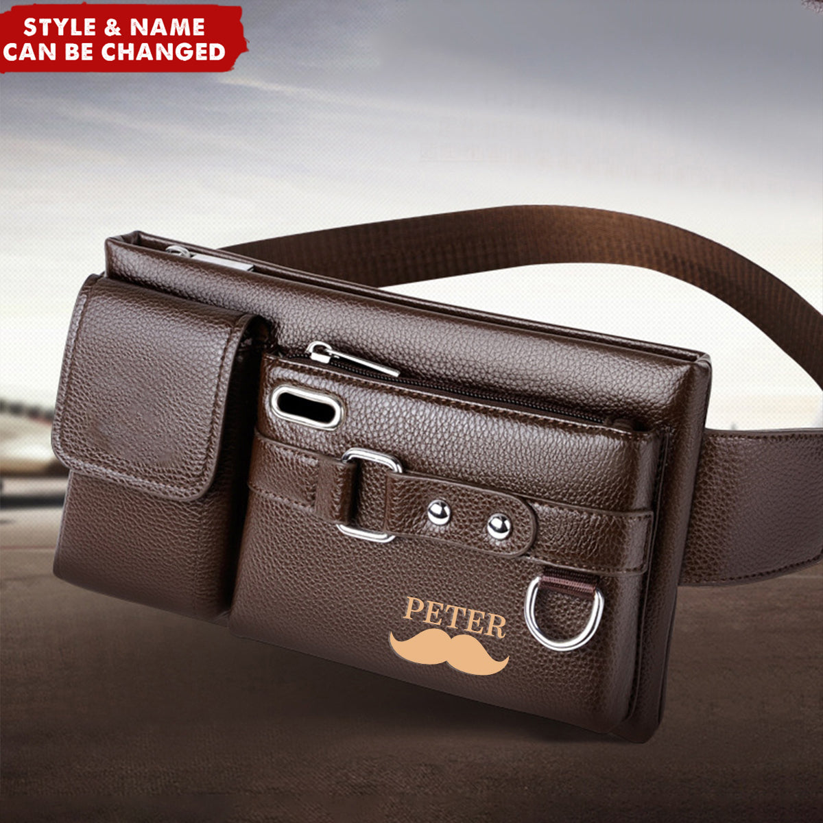 Vintage Monogram - Personalized Travel Waist Crossbody Shoulder Bag