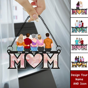 Mom And Us - Personalized Window Hanging Suncatcher Ornament