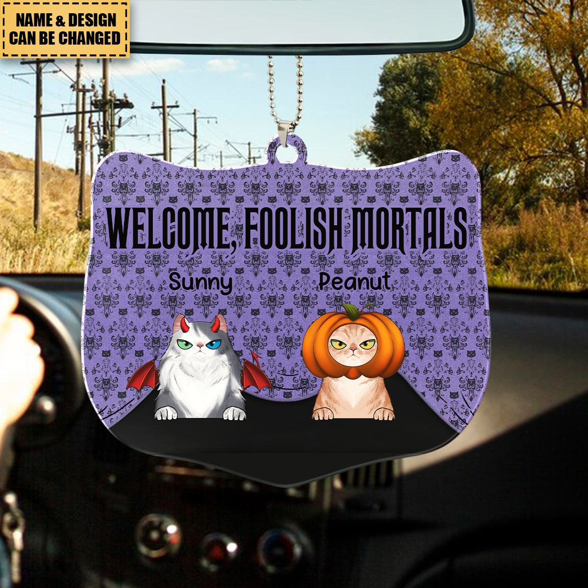 Welcome Foolish Mortals Cat - Personalized Ornament - Gift For Cat Owners, Pet Lovers