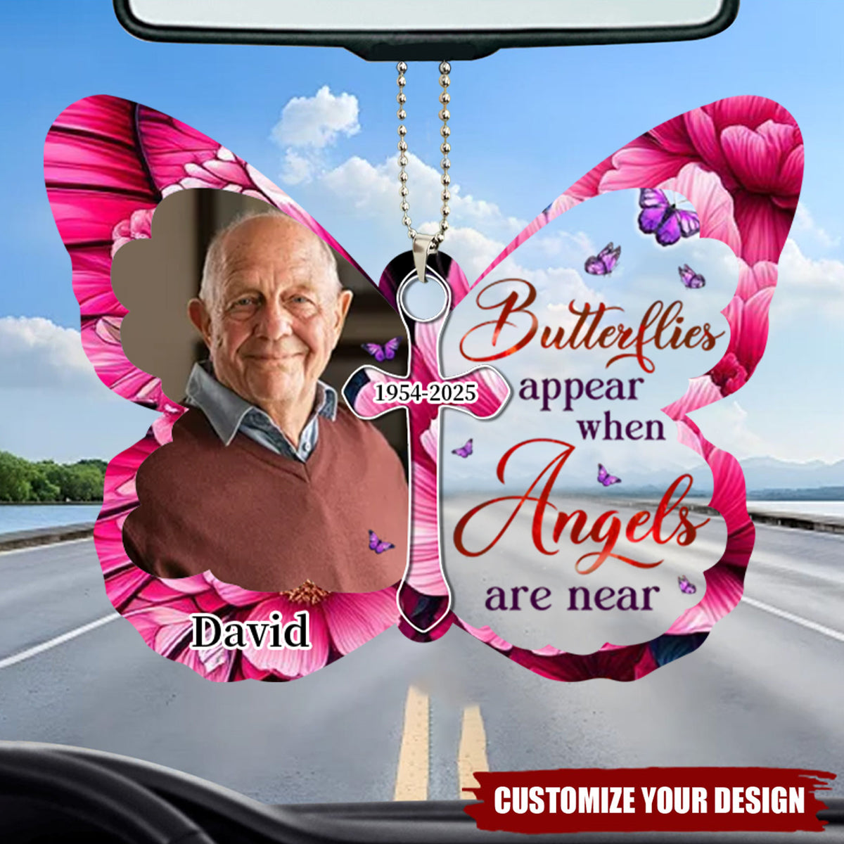 Custom Photo In Memory, I Am Always With You - Memorial Personalized Car Ornament