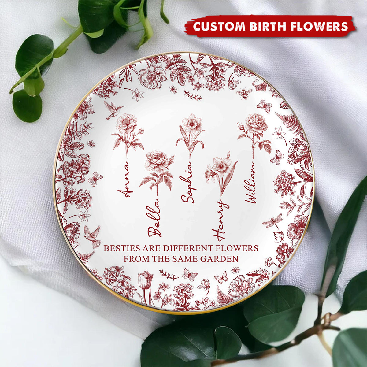 It Takes A Long Time To Grow An Old Friend - Personalized Jewelry Dish