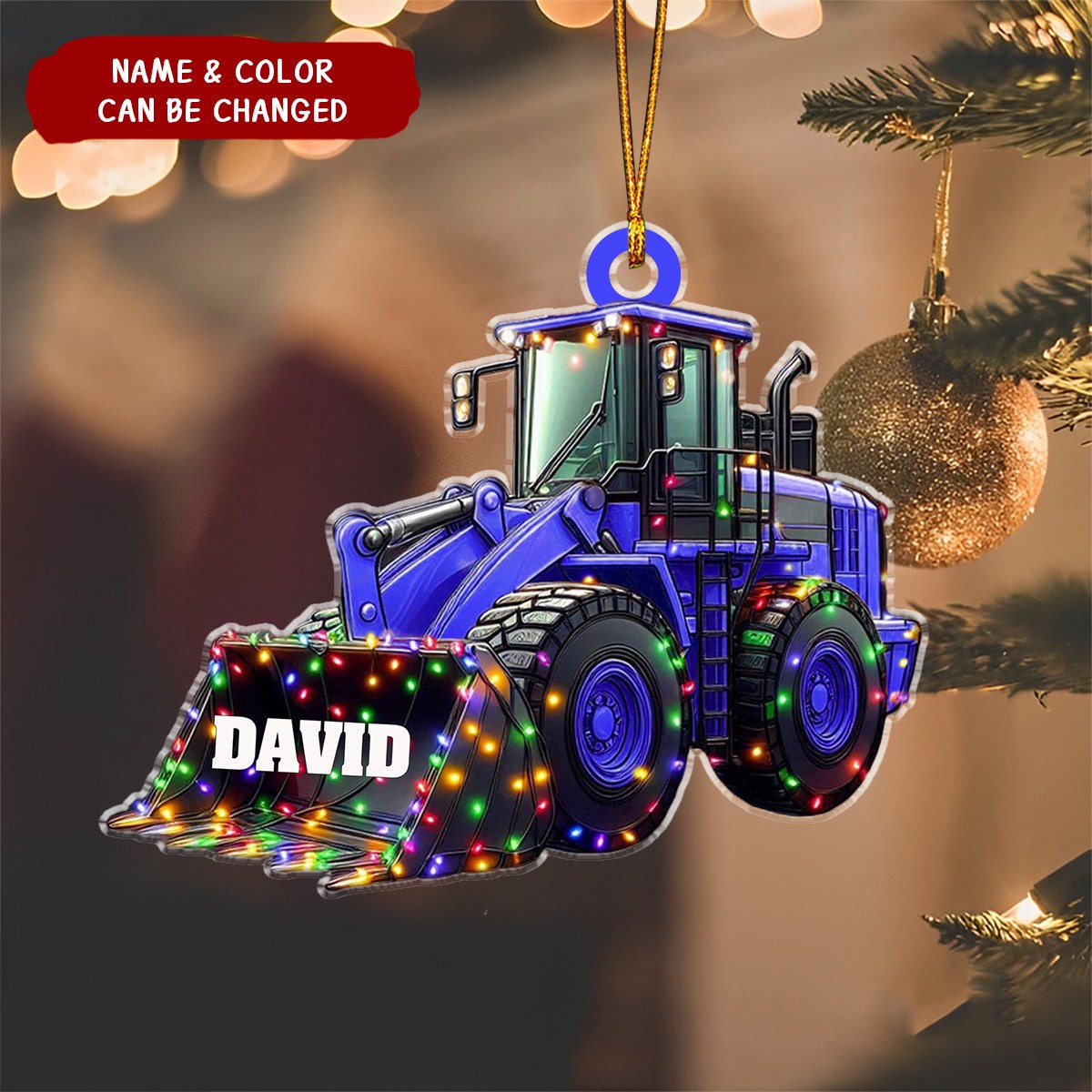 Personalized Wheel Loader, Truck Driver Ornament Gift, Gift For Him