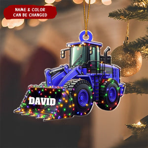 Personalized Wheel Loader, Truck Driver Ornament Gift, Gift For Him