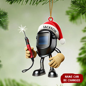 Custom Name Welder Ornament, Welder Christmas Gift