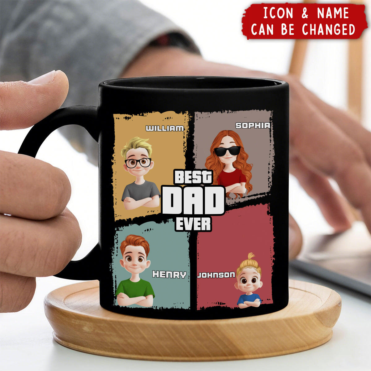 This Dad Belongs To - Personalized Mug