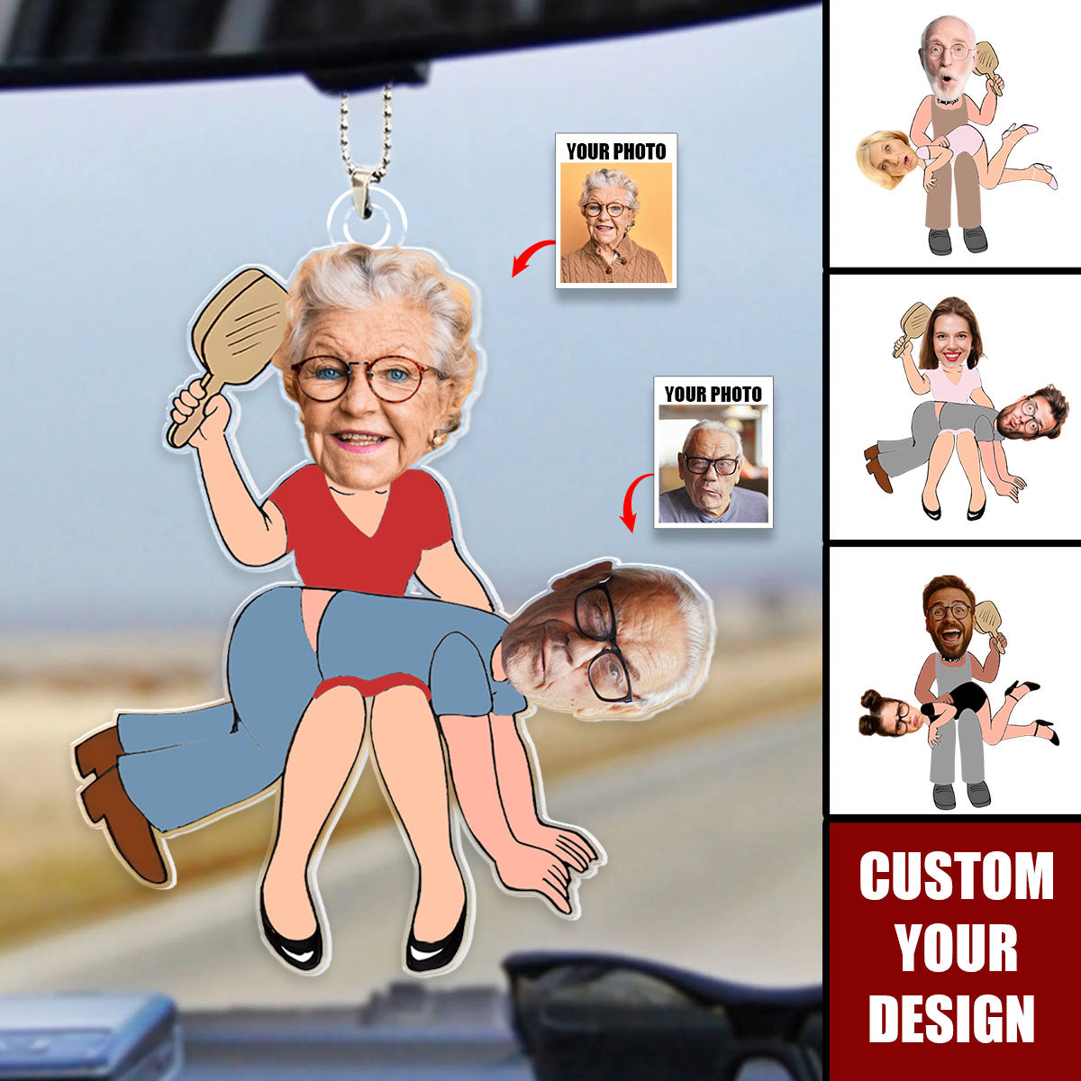 Custom Photo Gifts For Funny Couple Ornament
