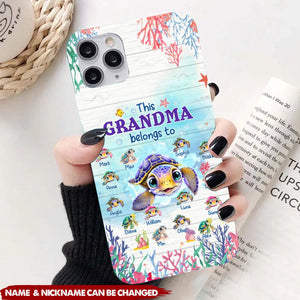 This Grandma belongs to Cute Ocean Turtles Personalized Phone case