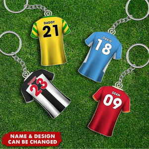 Soccer Shirt Team Personalized Acrylic Keychain