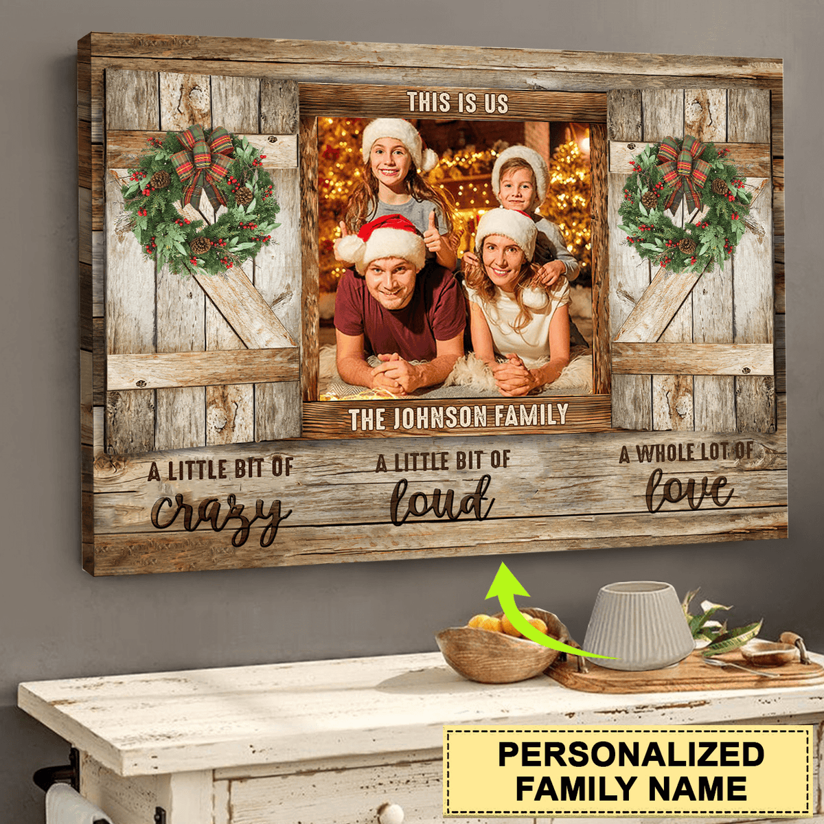 Personalized Family This Is us A Whole Lot Of Love Horizontal Poster